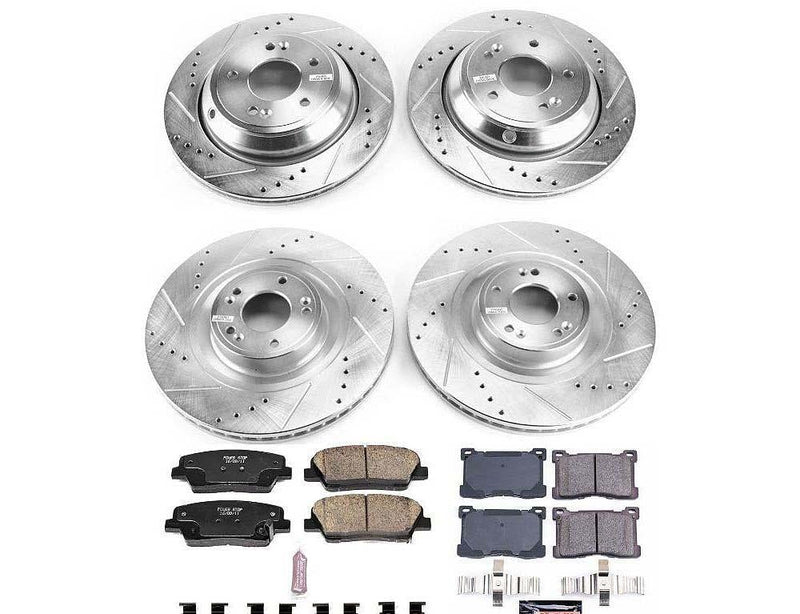 Brake Kit Front Rear Z23 Evolution Sport - Power Stop 2012-16 Hyundai Equus