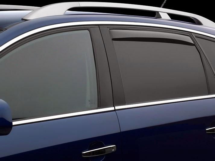 Window Visor Set Of 2 Smoke Acrylic Deflector Series - Weathertech 201