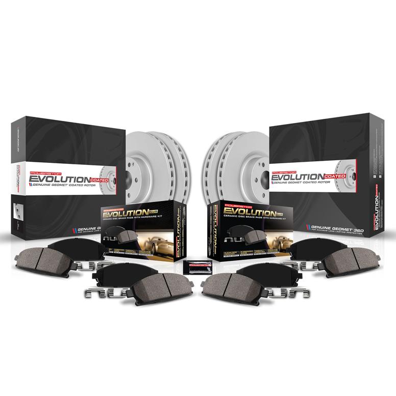 Brake Disc And Pad Kit Set Of 4 Z17 Evolution Geomet Coated - Powerstop 1998 Elantra 4 Cyl 1.8L