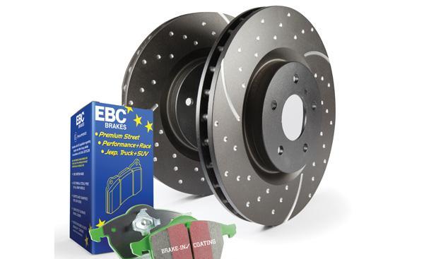 Disc Brake Pad & Rotor Kit Front DP21809+GD7383 S10KF - EBC Brakes 2010-15 Hyundai Tucson 4Cyl 2.0L