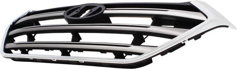 Grille Assembly Single Silver Black Plastic - Replacement 2016 Tucson