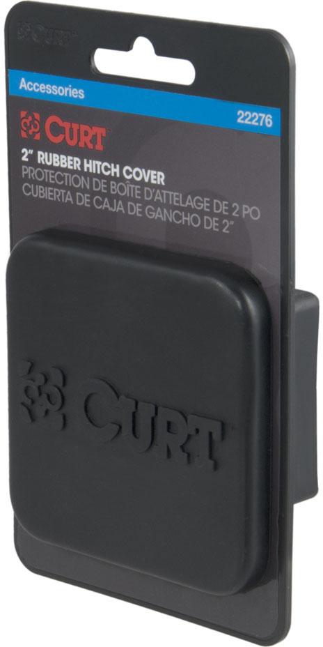 Hitch Cover Single Black Rubber - Curt Universal