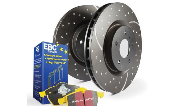 Disc Brake Pad & Rotor Kit Rear DP41806R+GD7565 S5KR - EBC Brakes 2011-16 Hyundai Equus V8 4.6L