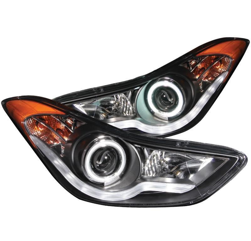 Projector Headlight Set w/ Halo 121456 - ANZO USA 2014 Hyundai Elantra  and more