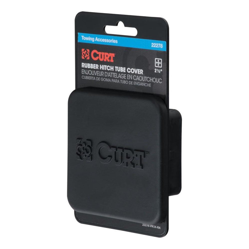 Hitch Cover Single Black Rubber - Curt Universal