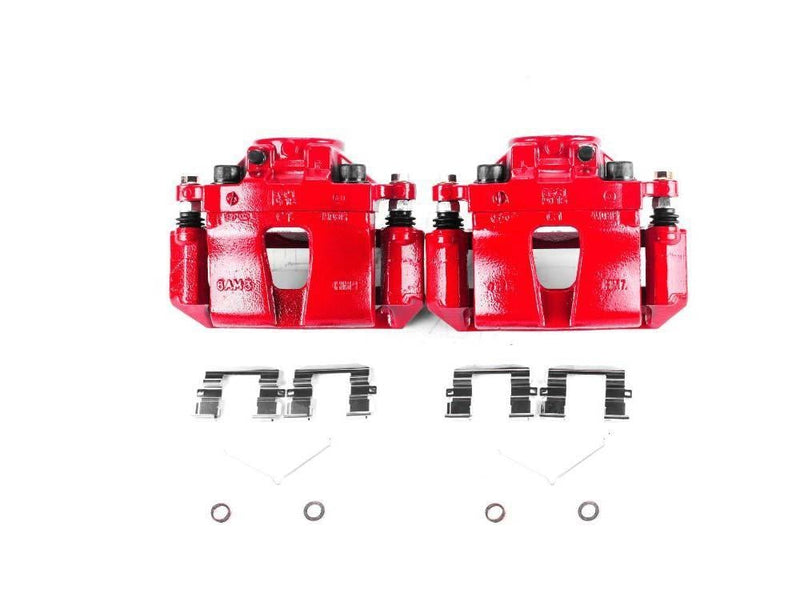 Caliper Red w/ Bracket Front Pair - Power Stop 2015-18 Hyundai Sonata