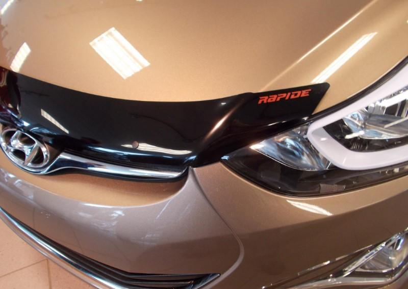 Hood Deflector Acrylic Black RAPIDEFIT RFG021 - FormFit 2011-16 Hyundai Elantra